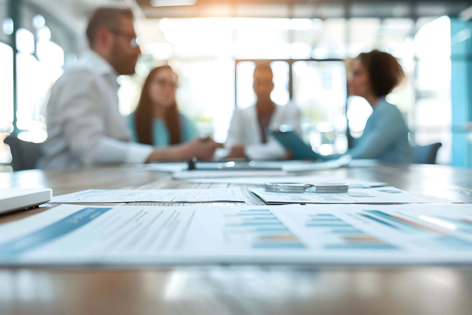 commercial_insurance_meeting business meeting in office at desk